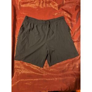 LEG3ND Shorts Mens 2X Black Elastic Waist Drawstring Zip Pocket Active Quick Dry